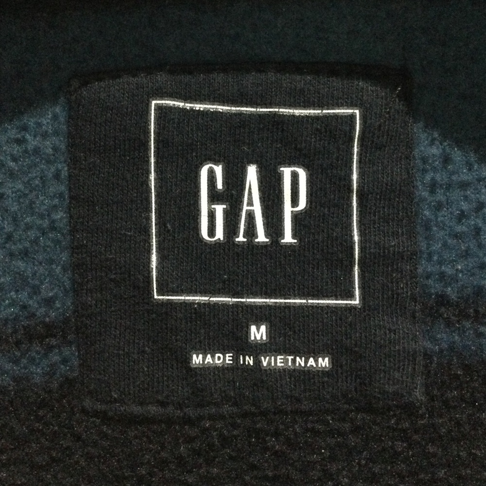 Black and Blue 1/4 Zip Pullover Sweater with Stripes - Picture 3 of 5
